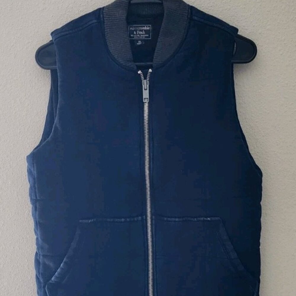 Ambercrombie & Fitch Heavyweight Blue Denim  Vest 100% Cotton  Womens XS